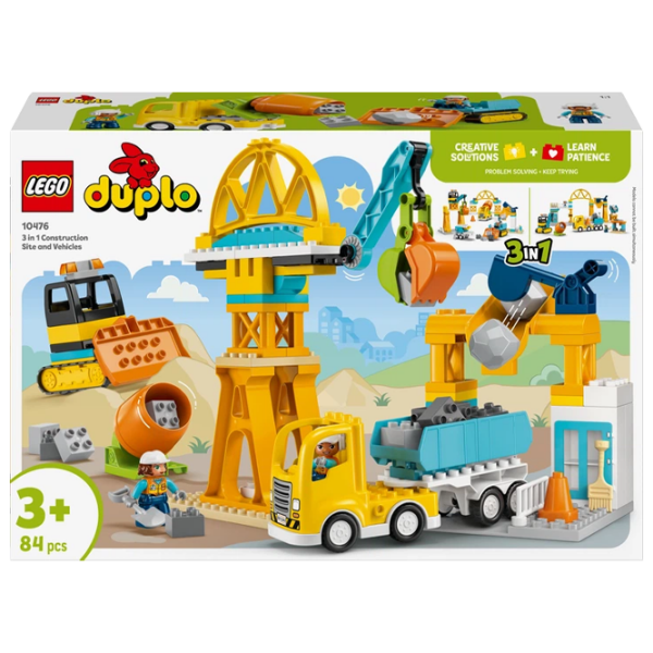 Конструктор LEGO Construction Site and Vehicles Оранжевый Количество деталей 84, 3+