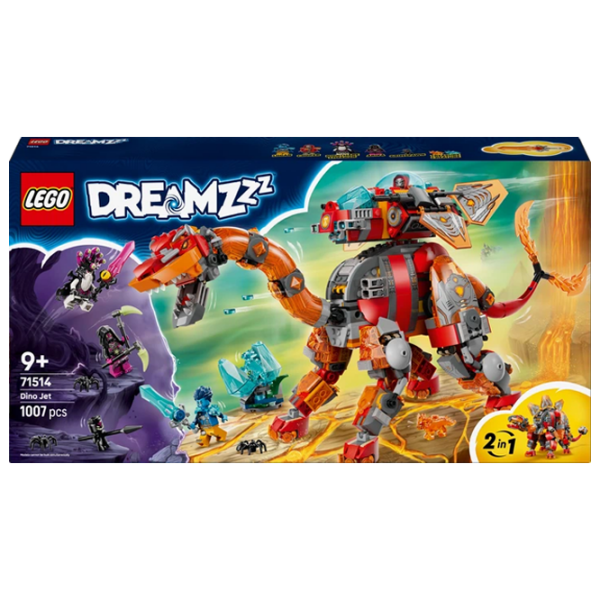 Constructor LEGO Dino Jet Orange Numărul de piese 1007, 9+