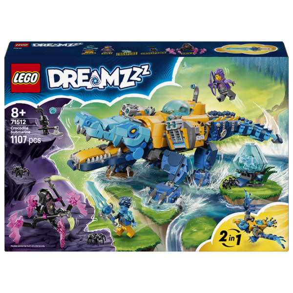 Конструктор LEGO Crocodile Submarine Синий Количество деталей 1107, 8+
