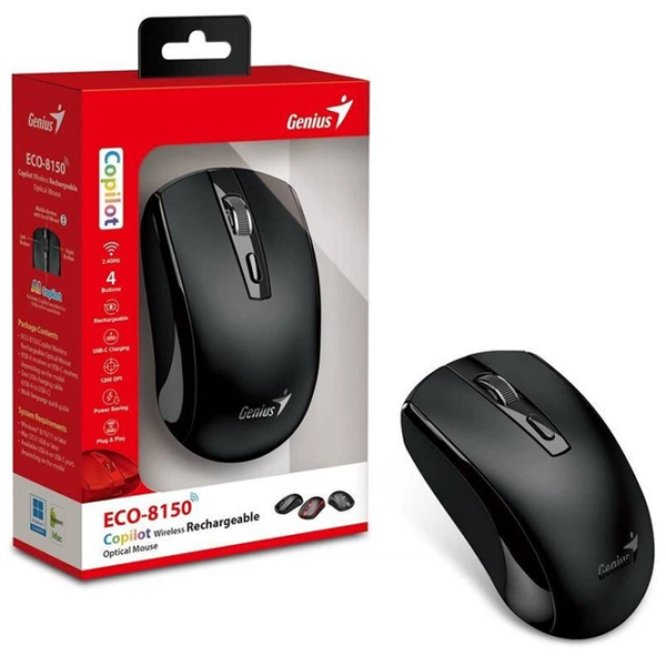 Мышь Genius ECO-8150 Черный Беспроводные, 1200 dpi photo 5