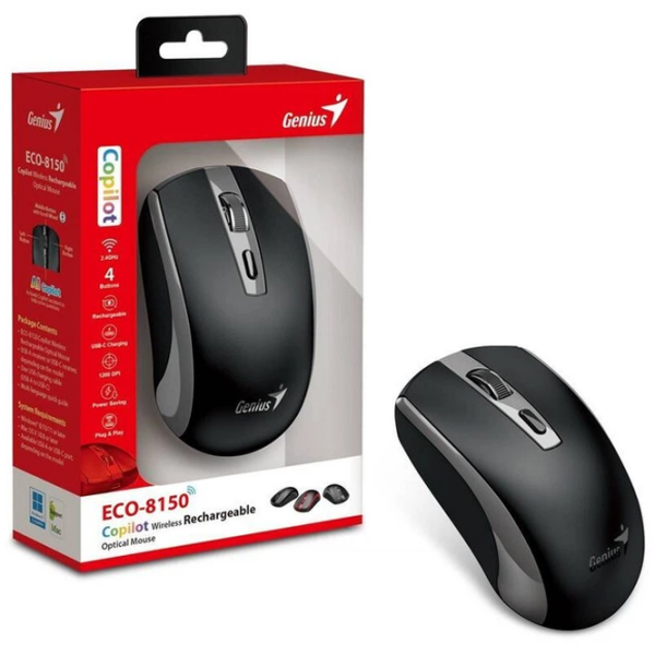 Мышь Genius ECO-8150 Серый Беспроводные, 1200 dpi photo 5