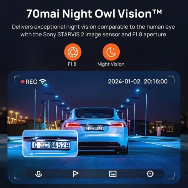 Видеорегистратор 70mai A810S Черный CMOS/ Черный photo 7