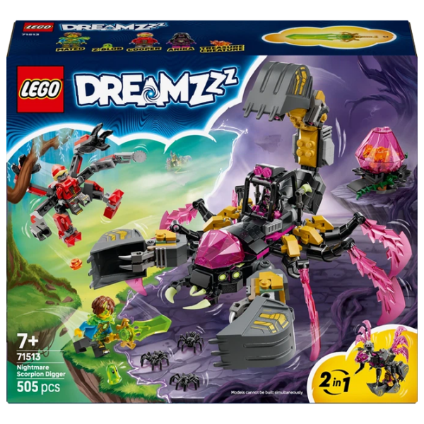 Конструктор LEGO Nightmare Scorpion Digger Черный Количество деталей 505, 7+