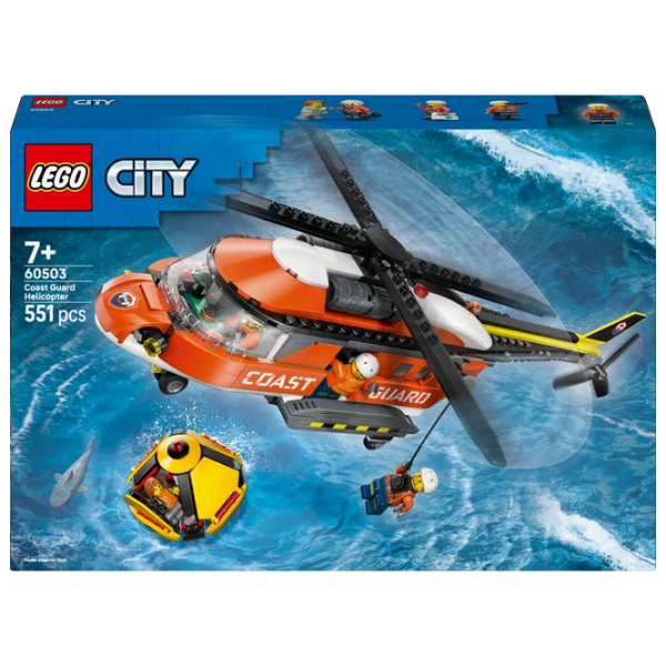 Constructor LEGO Coast Guard Helicopter Orange Numărul de piese 551, 7+