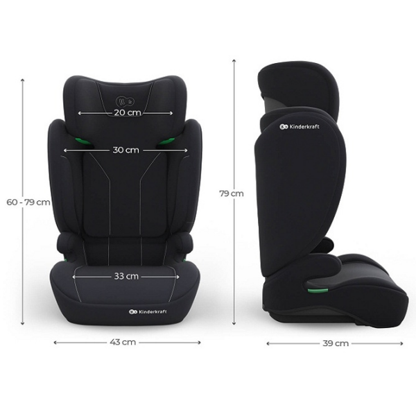 Детское автокресло KinderKraft I-Spark 2 Plus i-Size KCISPA02BLKPL00 Черный 3 года - 12 лет, 36 кг photo 6