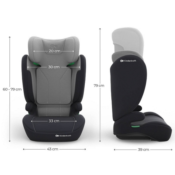 Детское автокресло KinderKraft I-Spark 2 Plus i-Size KCISPA02GRYPL00 Серый 3 года - 12 лет, 36 кг photo 5