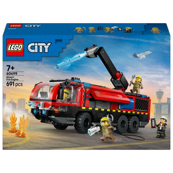 Constructor LEGO Airport Fire Engine Red Numărul de piese 691, 7+