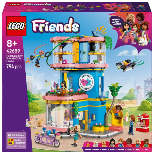 Constructor LEGO Heartlake City Friends Club House Blue Numărul de piese 794, 8+