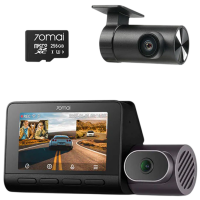 Cameră Auto 70mai T800-2 3Channel HDR 4K Dash Cam + Rear Cam RC24 HDR + 256GB Black / Black