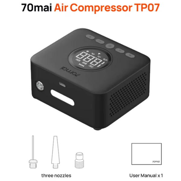 Автомобильный компрессор 70mai Midrive TP07 Wireless 2 Черный 12 л/мин / 10 бар photo 3
