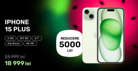 Apple iPhone 15 Plus 512 GB Green reducere 5 000 lei