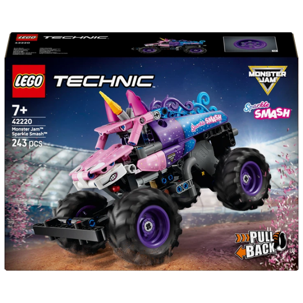 Constructor LEGO Monster Jam Sparkle Smash Violet Numărul de piese 243, 7+