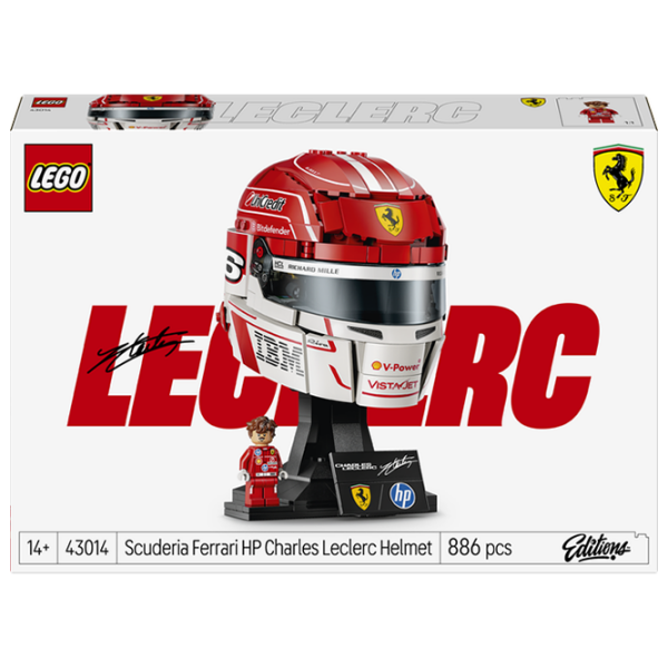 Конструктор LEGO Scuderia Ferrari HP Charles Leclerc Helmet Красный Количество деталей 886, 14+
