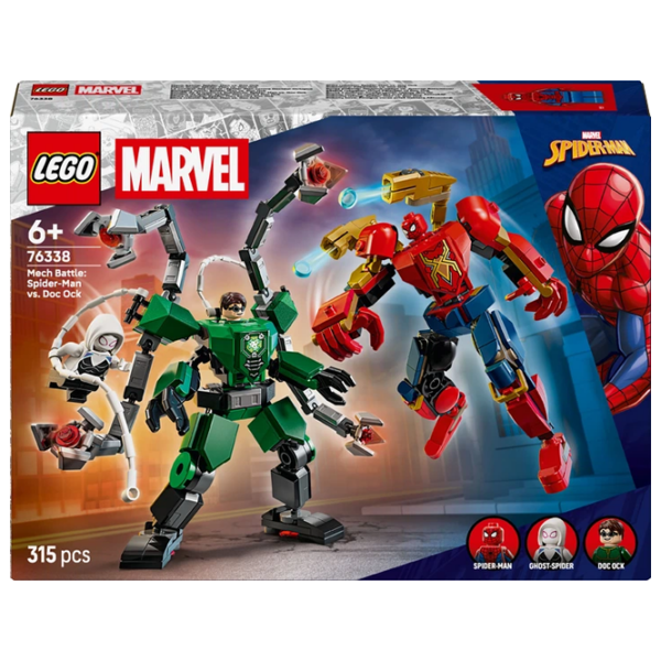 Конструктор LEGO Mech Battle: Spider-Man vs Doc Ock Красный Количество деталей 315, 6+
