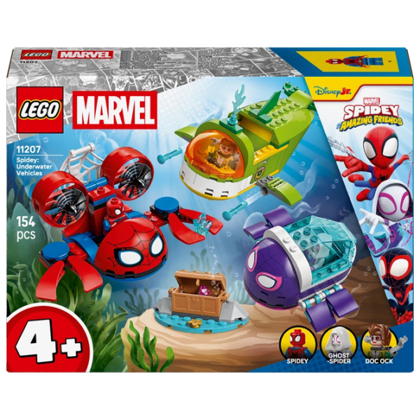 Конструктор LEGO Spidey: Underwater Vehicles Красный Количество деталей 134, 4+