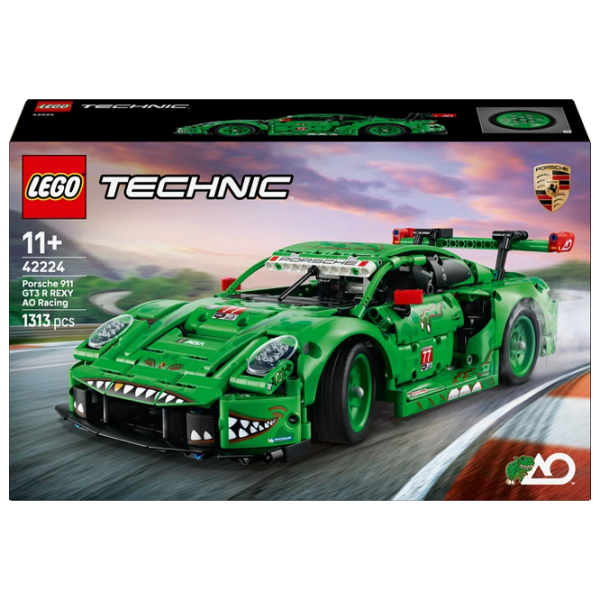 Конструктор LEGO Porsche 911 GT3 R REXY AO Racing Зеленый Количество деталей 1313, 11+