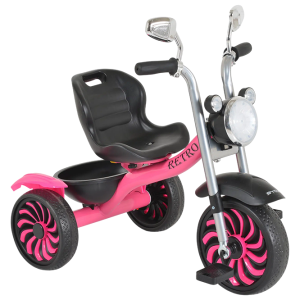 Triciclu Moni Retro Pink  Metal / Pentru copii photo 1