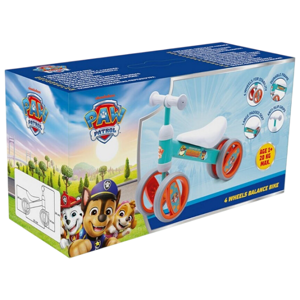 Bicicletă fără pedale Seven PAW PATROL BOYS 12" Blue Orange Metal / Pentru copii photo 3