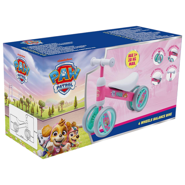 Bicicletă fără pedale Seven PAW PATROL GIRLS 12" Pink Blue Metal / Pentru copii photo 3