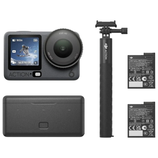 Экшн-камера DJI Action 6 Enhanced Combo Черный 38 МП / 1950 мАч / IP68 photo 1