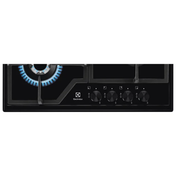 Газовая варочная панель Electrolux KGS6436K Черный Эмалированная сталь, Решетка: Чугунная photo 3