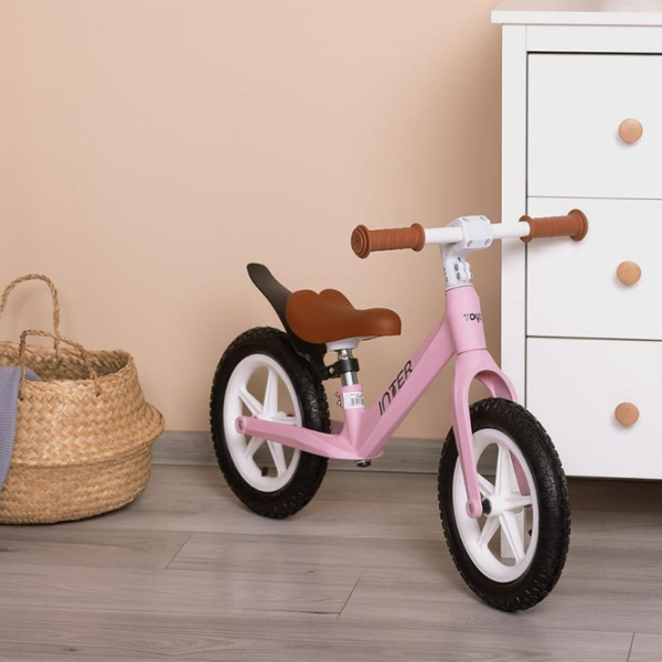 Bicicletă fără pedale Toyz Inter 12" Pink  Metal / Pentru copii photo 8