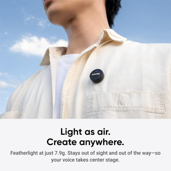 Microfon Insta360 Mic Air (1 TX + 1 RX) Black  photo 3