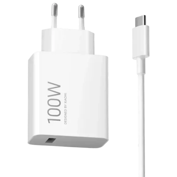 Încărcător de rețea Xiaomi Mi 100W Charging Combo (100 W) White  / White photo 1
