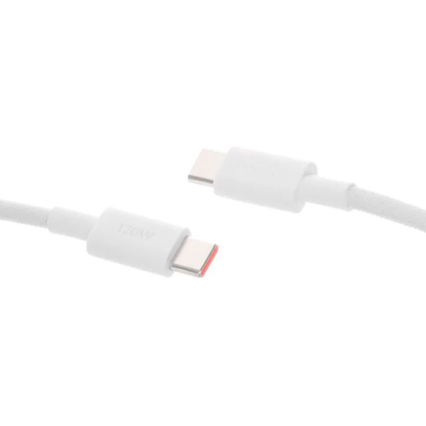 Кабель для телефона Xiaomi 6A Braided USB Type-C / USB Type-C Белый  photo 2