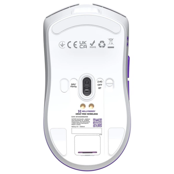 Mouse Hator Hellyberry HM47 PRO White Purple Fără fir / 26000 dpi photo 8