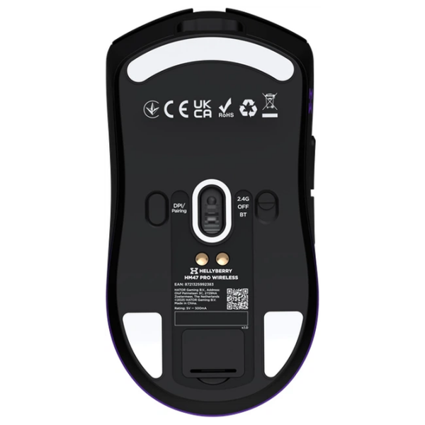 Mouse Hator Hellyberry HM47 PRO Black Purple Fără fir / 26000 dpi photo 7