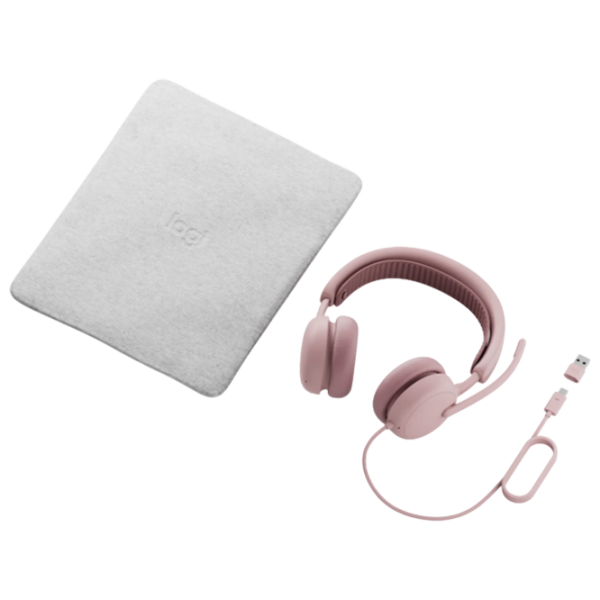 Наушники Logitech ZONE Wired 2 Роза Проводная / Персональный / Накладные photo 3