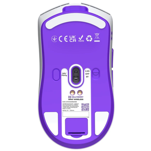 Mouse Hator Hellyberry HM47 White Purple Fără fir / 12000 dpi photo 7