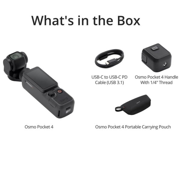 Экшн-камера DJI Osmo Pocket 4 Essential Combo Черный 37 МП / 1545 мАч /  photo 7