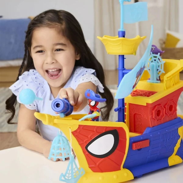 Set jucării Hasbro Marvel Webs Ahoy Bubble Ship G0666 Blue Pentru copii, 3+ photo 6