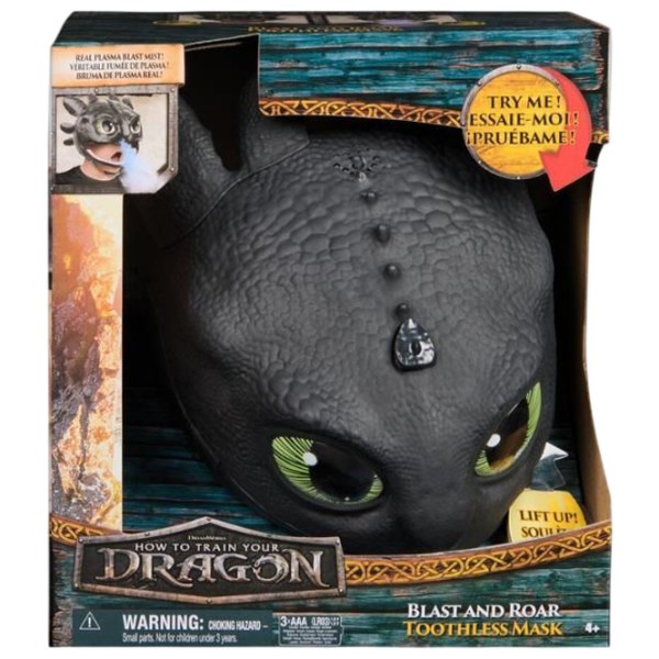 Интерактивная игрушка Spin Master How to Train Your Dragon Blast And Roar Toothless Mask 6072832 Черный Для детей, 4+ photo 1