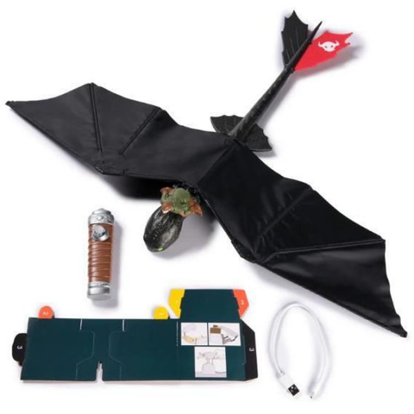 Интерактивная игрушка Spin Master How to Train Your Dragon Real Flying Toothless 6074369 Черный Для детей, 4+ photo 3