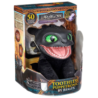 Интерактивная игрушка Real FX How to Train Your Dragon Toothless Puppetronic HTTYD100101 Черный Для детей, 6+