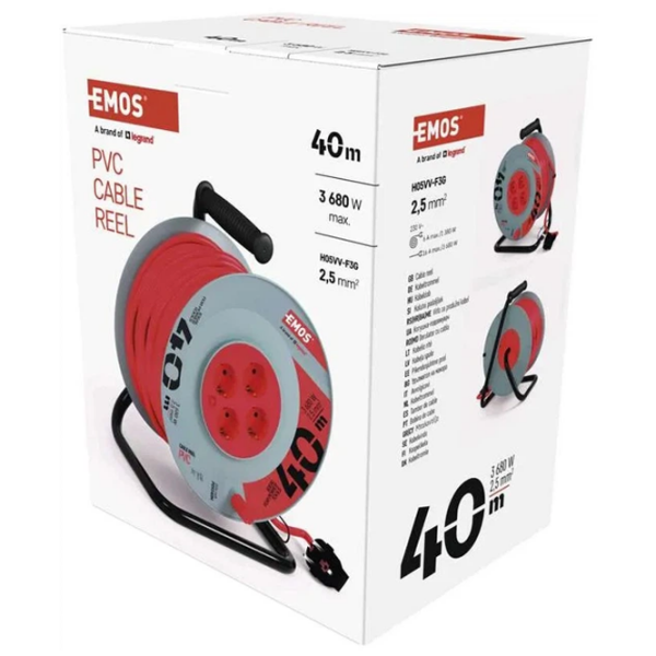 Prelungitor pe tambur EMOS P09240M 40 m Red  photo 6