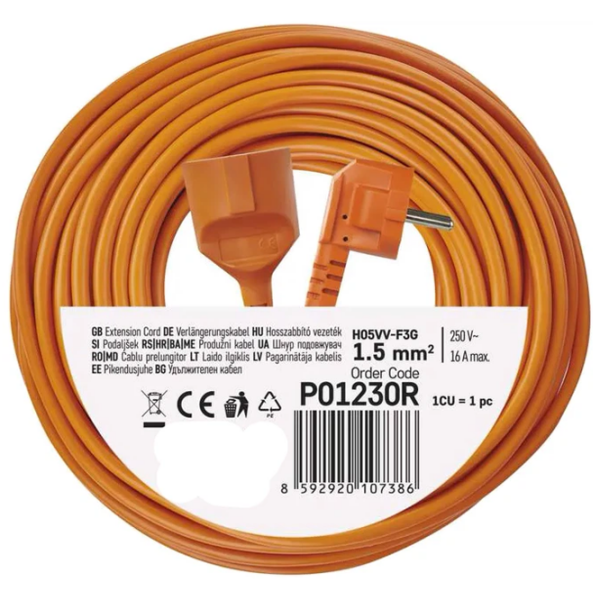 Prelungitor EMOS P01230R 30 m Orange  photo 4