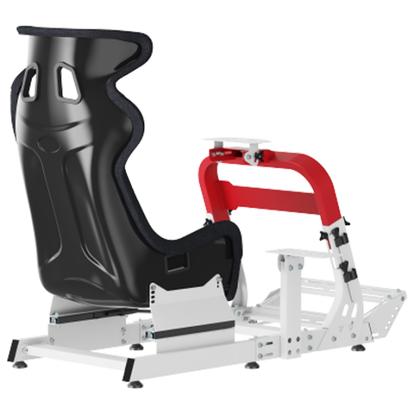 Scaun Gaming LUMI Racing Simulator Cockpit LRS18-BS01 White Red  photo 2