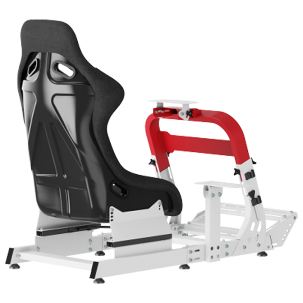 Scaun Gaming LUMI Racing Simulator Cockpit LRS18-BS02 White Red  photo 2