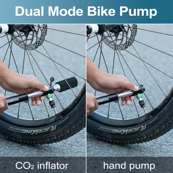 Насос велосипедный Rockbros CO2 bicycle pump Черный Серый Черный Серый photo 4
