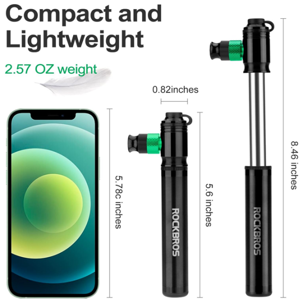 Насос велосипедный Rockbros CO2 bicycle pump Черный Серый Черный Серый photo 5