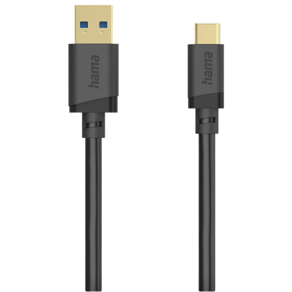 Кабель данных Hama 202005 USB Type-C / USB Type-A Черный  photo 1