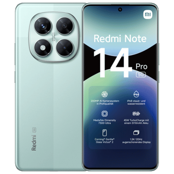 Xiaomi Redmi Note 14 Pro 5G 512 GB Green Coral 6.67" | 200 MP | 12 GB | Dual SIM photo 1