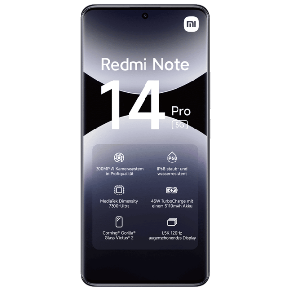 Xiaomi Redmi Note 14 Pro 5G 256 GB Black Midnight 6.67" | 200 MP | 8 GB | Dual SIM photo 2