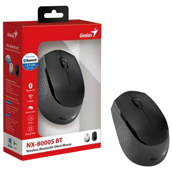 Mouse Genius NX-8000S BT Black Fără fir, 1200 dpi photo 4