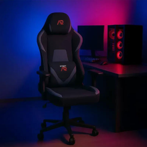Игровое кресло Aragon CM-370890 48900 Черный Серый  photo 3