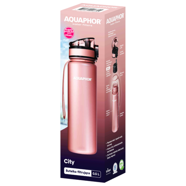 Sticlă pentru apă Aquaphor City Pink 0.5l photo 4